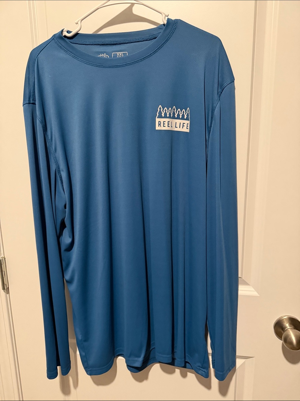 Reel Life Men's Long Sleeve Performance Tee in Blue